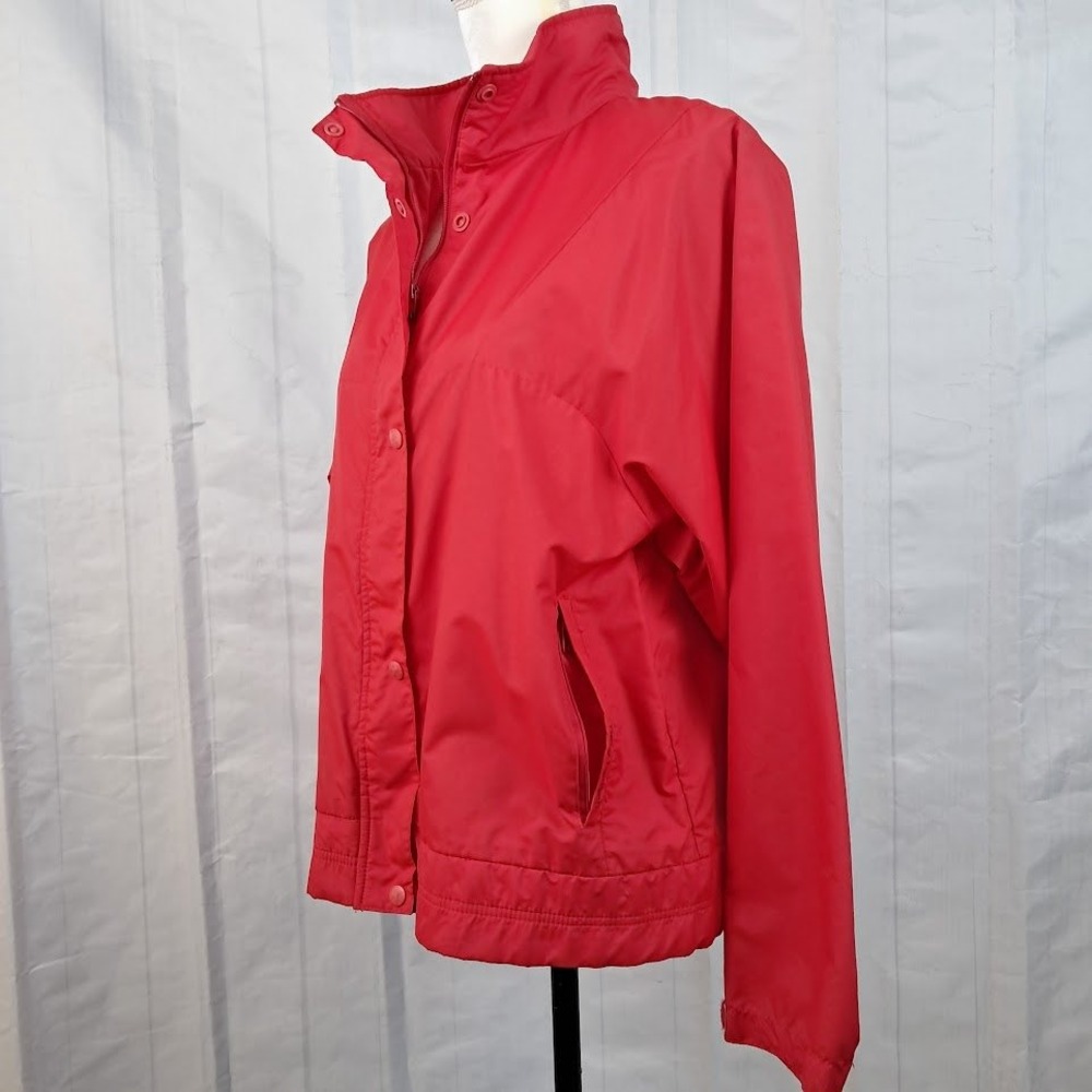 HELLY HANSEN M Vintage 90s Red Windbreaker Jacket Womens Snap Front Gorpcore - Picture 3 of 11